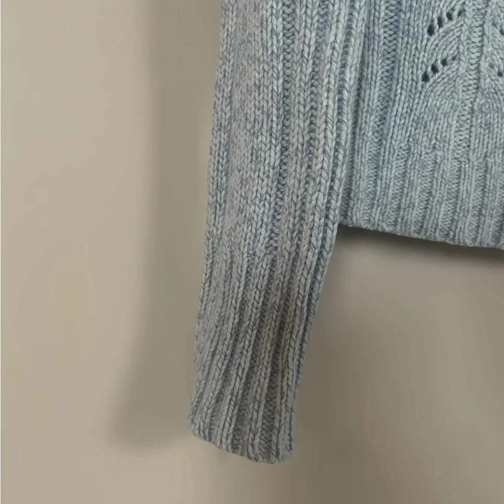 Y2K Express Knit Long Sleeve Blue Crew Neck Sweater - Size Medium - Picture 6 of 11